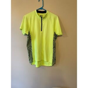 Bontrager Women's Cycling Jersey Large Semi-Fitted Short Sleeve Yellow and Black